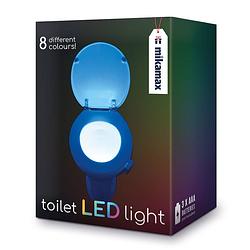 Foto van Toilet led light - met bewegingssensor - 8 verschillende kleuren - toiletpot verlichting - groen/zwart