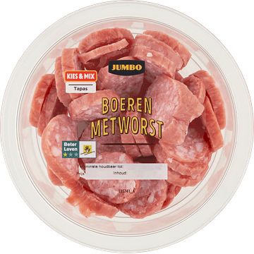 Foto van Jumbo boerenmetworst 80g aanbieding bij jumbo | 3 voor 6.00