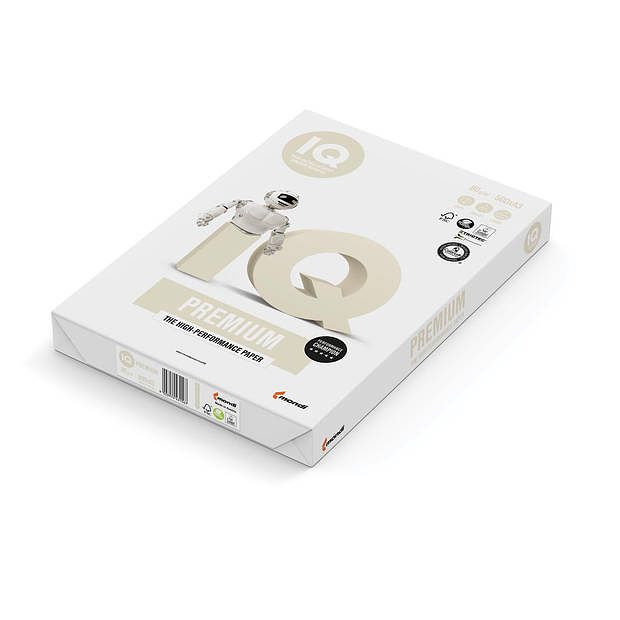 Foto van Iq premium printpapier ft a4, 80 g, pak van 500 vel 5 stuks