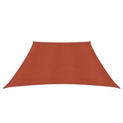 Foto van The living store schaduwdoek 3/4 x 2 m - terracotta - hdpe - trapezium