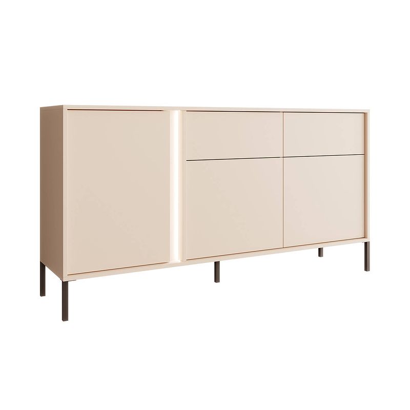 Foto van Meubella - dressoir desert - beige - 153 cm - 2 lades