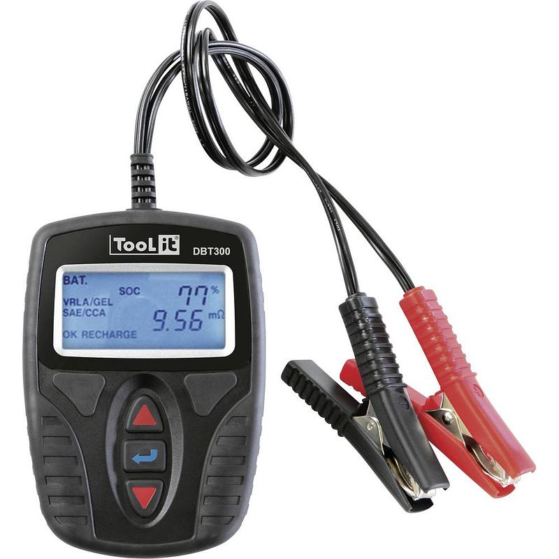 Foto van Toolit dbt300 accutester, systeemanalyse-apparaat 12 v laadcontrole, accutest 227 mm x 120 mm x 79 mm