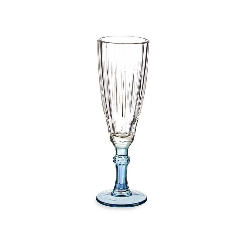 Foto van Champagneglas exotic kristal blauw 6 stuks (170 ml)