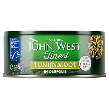 Foto van John west tonijnmoot in olijfolie msc 145 gram bij jumbo