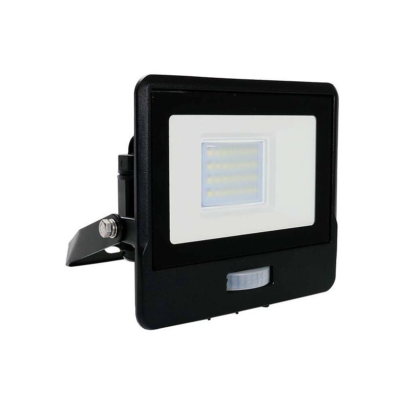 Foto van V-tac vt-128s led schijnwerper met sensor - 20 w - 1510 lm - 4000k -