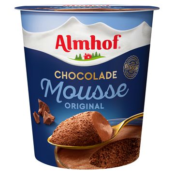 Foto van Almhof chocolademousse original 210g bij jumbo