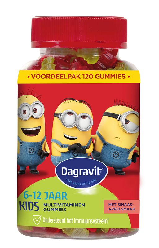 Foto van Dagravit kids-xtra vitaminions multivitaminen 6-12 jaar voordeelverpakking