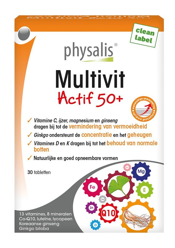 Foto van Physalis multivit actif 50+ tabletten