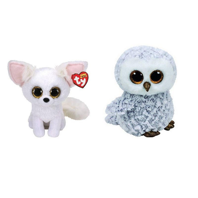 Foto van Ty - knuffel - beanie boo's - phoenix fox & owlette owl