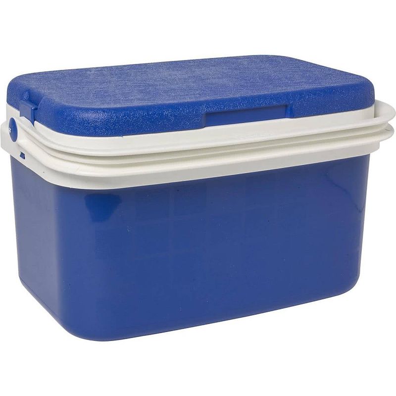 Foto van Gerimport - koelbox - 43 x 29 x 26 cm - 16l - strandkoelbox - blauw