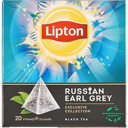Foto van Lipton zwarte thee russian earl grey 20 stuks bij jumbo