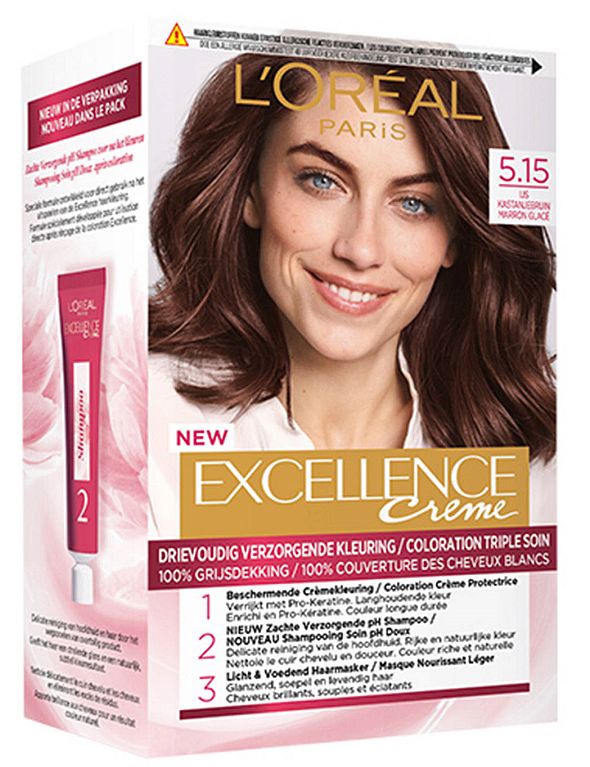 Foto van L'soréal paris excellence 5.15 ijs kastanjebruin