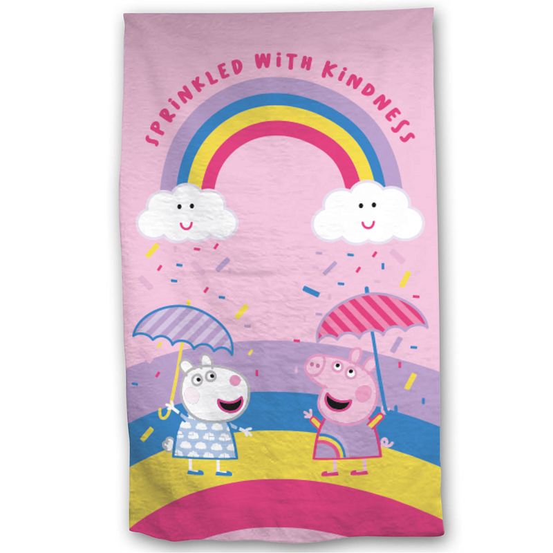 Foto van Peppa pig strandlaken sprinkled - 70 x 140 cm - katoen