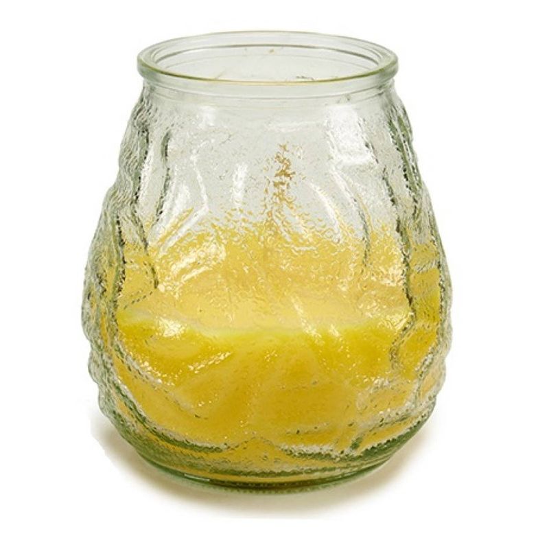 Foto van Windlicht geurkaars citronella glas 10 cm - geurkaarsen