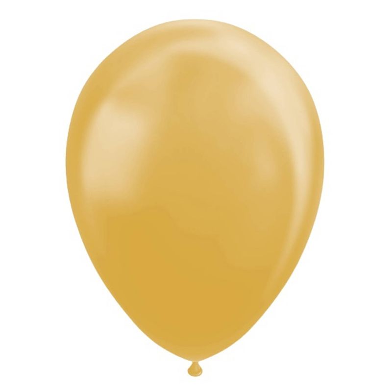 Foto van Wefiesta ballonnen metallic 12 cm latex goud 100 stuks