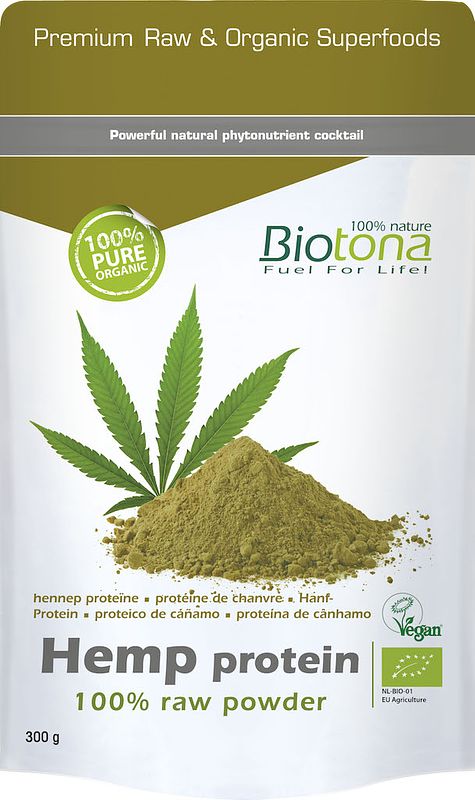 Foto van Biotona hemp protein powder raw