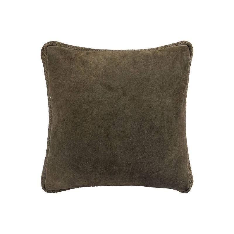 Foto van Ptmd suky green suede leather cushion square s