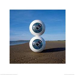 Foto van Pyramid pink floyd pulse eyeballs kunstdruk 40x40cm