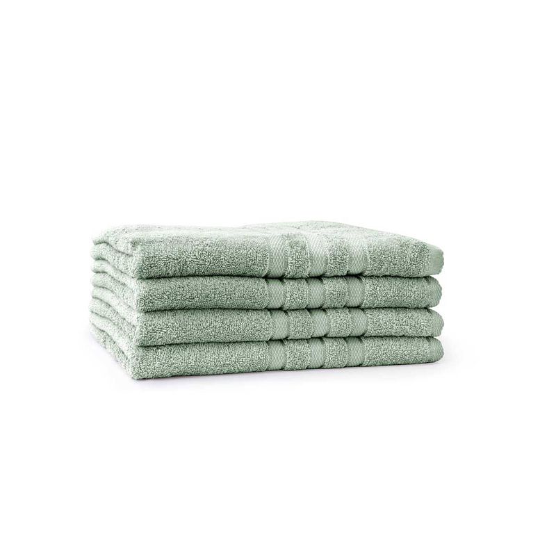 Foto van Linnick pure douchelaken 70x140cm - soft green - set van 4