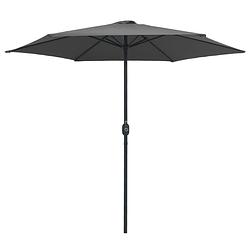 Foto van The living store parasol - antraciet - 270 x 246 cm - uv-beschermend polyester