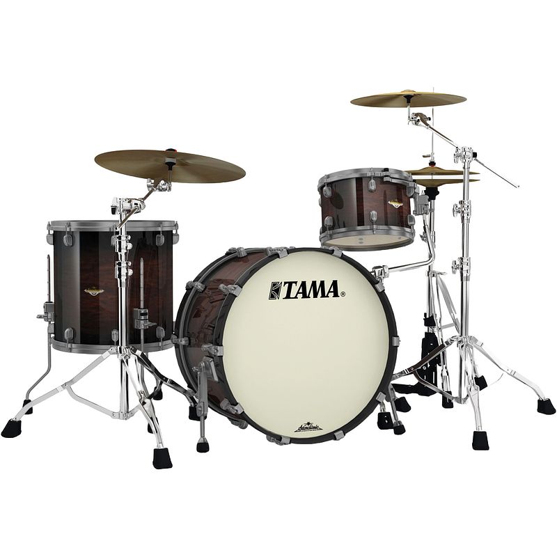 Foto van Tama ma32czus-dmb starclassic maple dark mocha burst 3d. shellset smoked black nickel