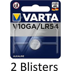 Foto van 2 stuk (2 blisters a 1 st) varta v10ga wegwerpbatterij lr54 alkaline