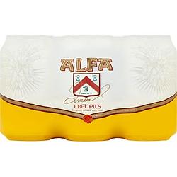 Foto van Alfa edel pils blikken 6 x 33cl bij jumbo