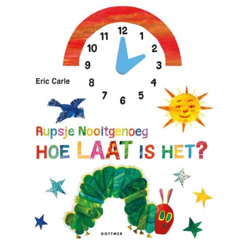 Foto van Rupsje nooitgenoeg, hoe laat is het? - rupsje