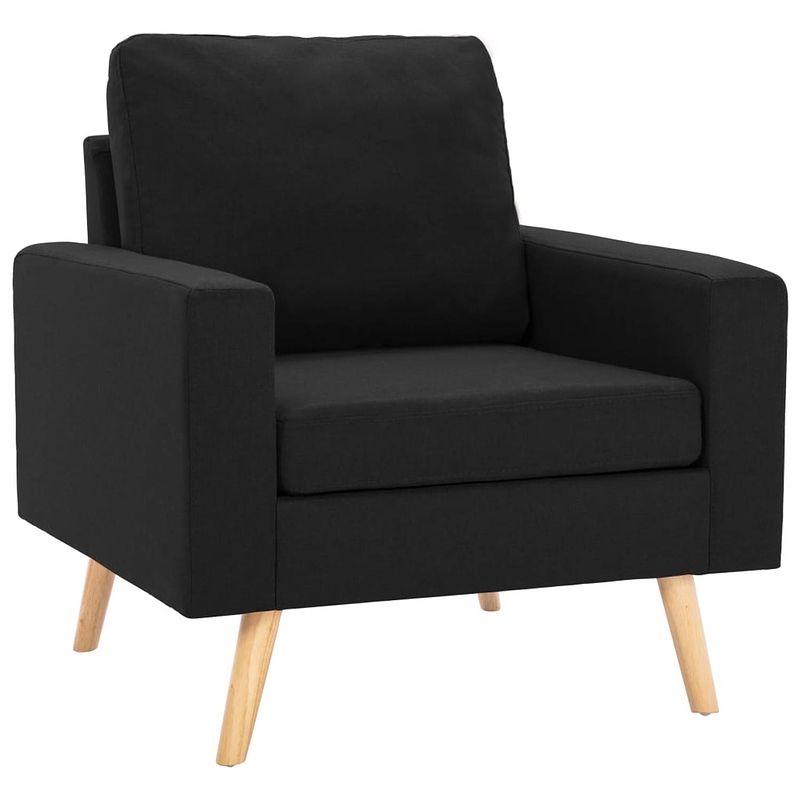 Foto van The living store fauteuil - - zitmeubel - 77 x 71 x 80 cm - zwart