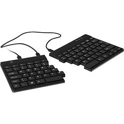 Foto van R-go tools split toetsenbord usb qwerty, engels zwart flexibel, ergonomisch