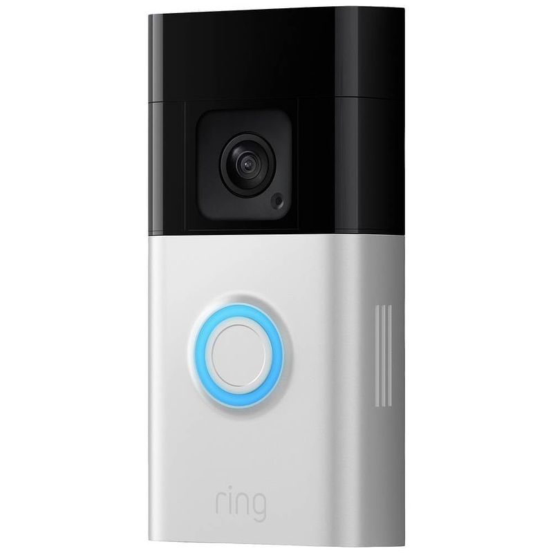 Foto van Ring video doorbell plus video-deurintercom via wifi nikkel (mat), zwart