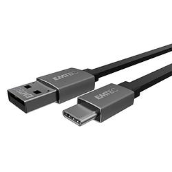 Foto van Emtec usb-kabel usb 3.2 gen2 (usb 3.1 gen2) usb-a stekker, usb-c stekker 1.2 m zwart ecchat700tcu3