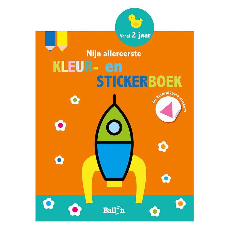 Foto van Boek specials nederland bv mijn allereerste kleuren stickerboek 2+ (raket)