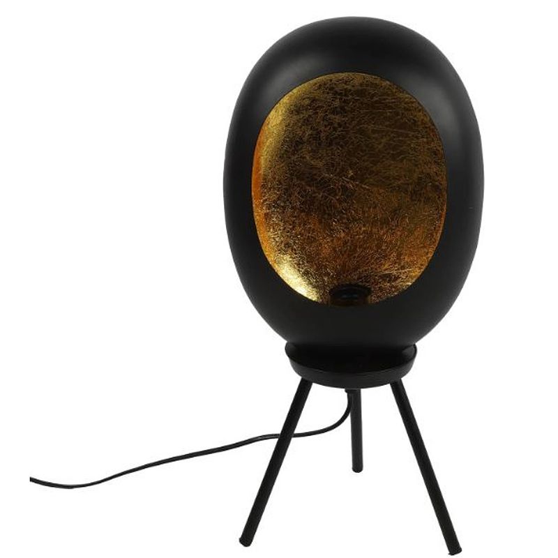 Foto van Non-branded staande lamp eggy 25w 24,5 x 52,5 cm e27 staal zwart