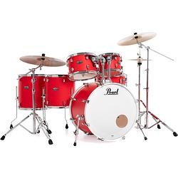 Foto van Pearl dmp926s/c899 decade maple matte racing red 6-delig drumstel