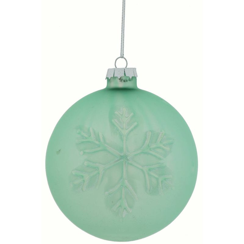 Foto van Tom kerstbal pepa 8 cm glas lichtgroen