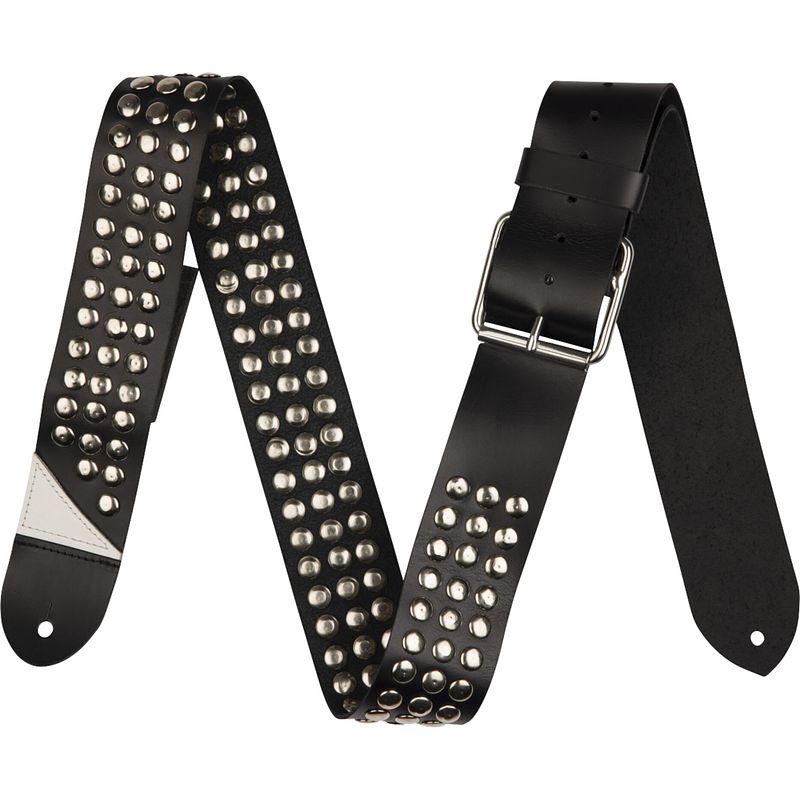 Foto van Jackson stud leather strap gitaarband met studs all over