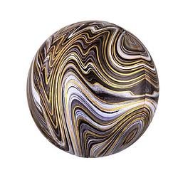 Foto van Amscan folieballon marblez black 45 cm zwart