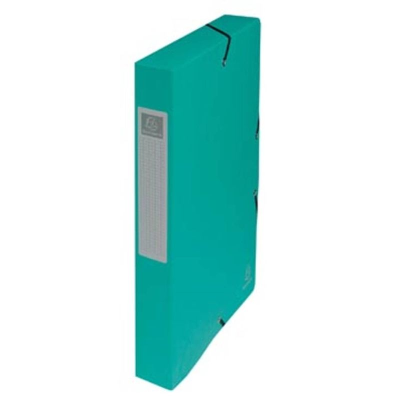 Foto van Exacompta elastobox exabox groen, rug van 4 cm