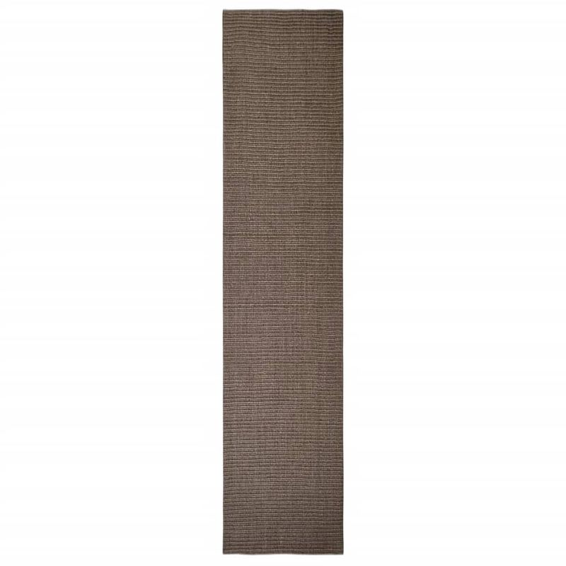 Foto van The living store sisal krabmat - 66 x 300 cm - duurzaam - anti-slip - geschikt voor katten - bruin