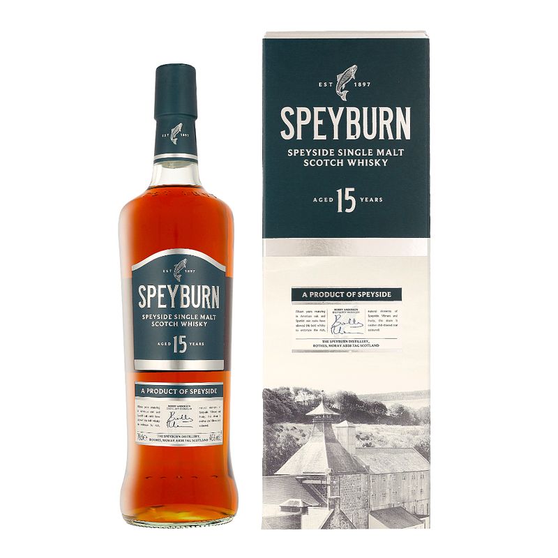 Foto van Speyburn 15 years 70cl whisky + giftbox