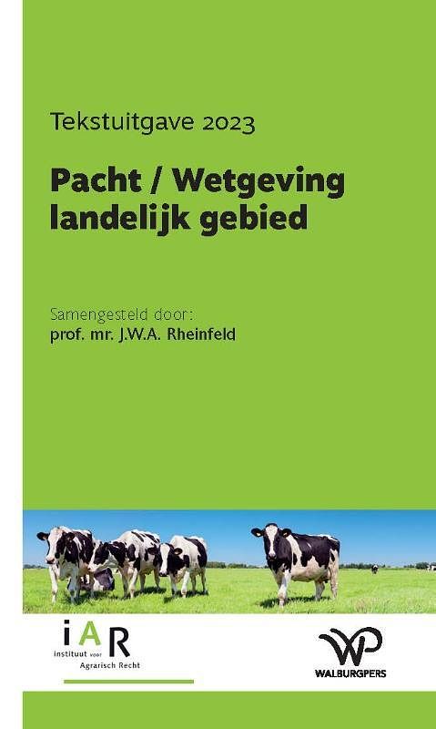 Foto van Pacht / wetgeving landelijk gebied - paperback (9789464561395)