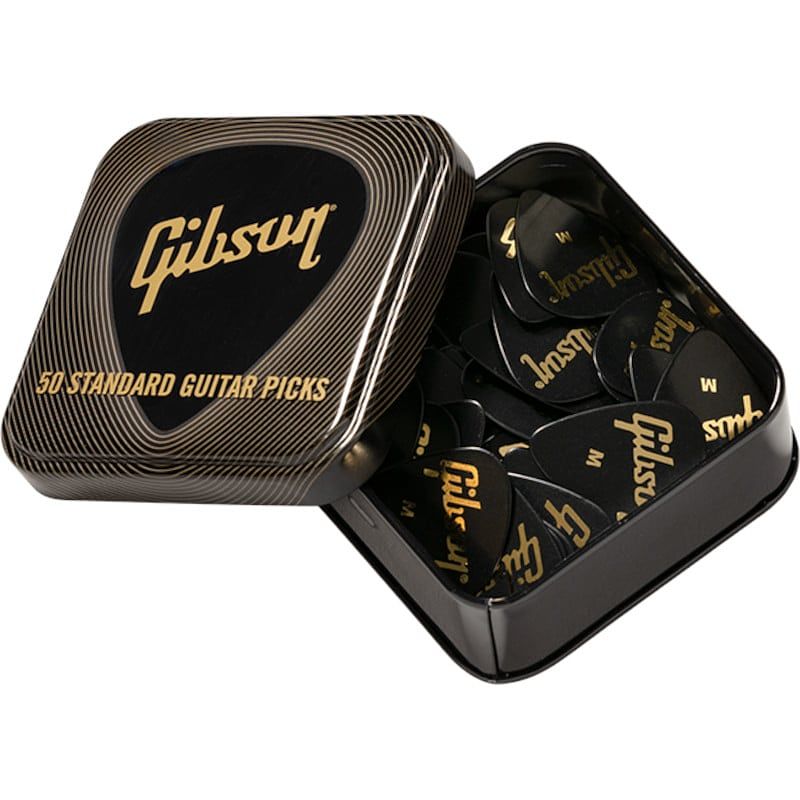 Foto van Gibson standard pick tin extra heavy plectrumset (50 stuks)