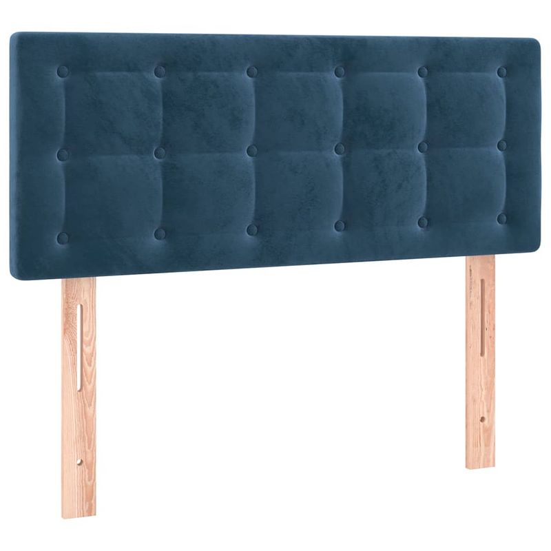 Foto van Vidaxl hoofdbord 80x5x78/88 cm fluweel donkerblauw