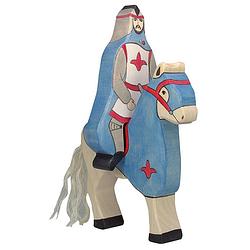 Foto van Holztiger blue knight with cloak, riding (without horse) ca. 9