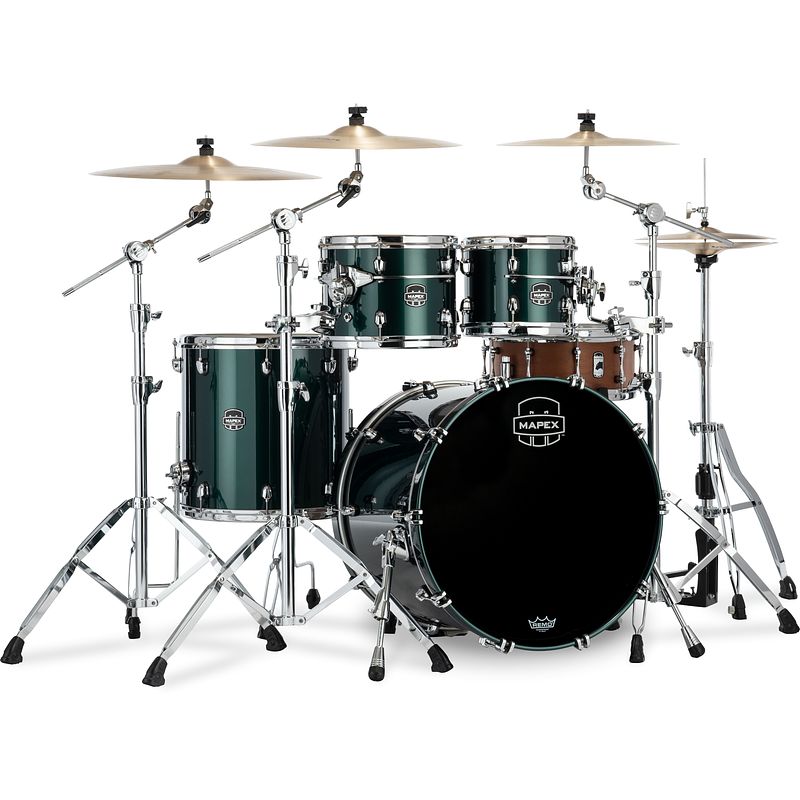 Foto van Mapex se529xbpq saturn evolution birch stage rock brunswick green 4d. shellset