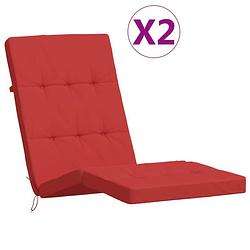 Foto van The living store terrasstoelkussens - oxford stof - 180x55x7 cm - rood