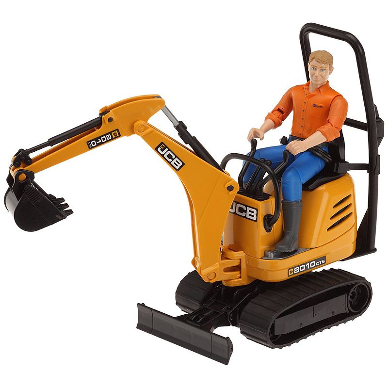 Foto van Bruder jcb minigraafmachine 8010 cts met figuur