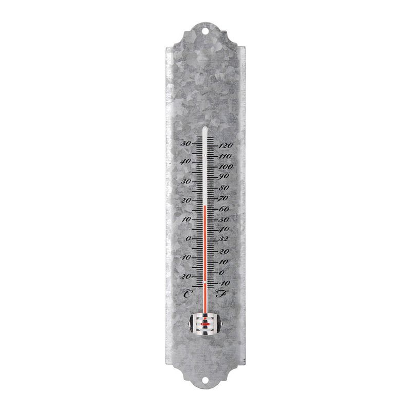 Foto van Buiten thermometer oud zink 30 cm - buitenthermometers