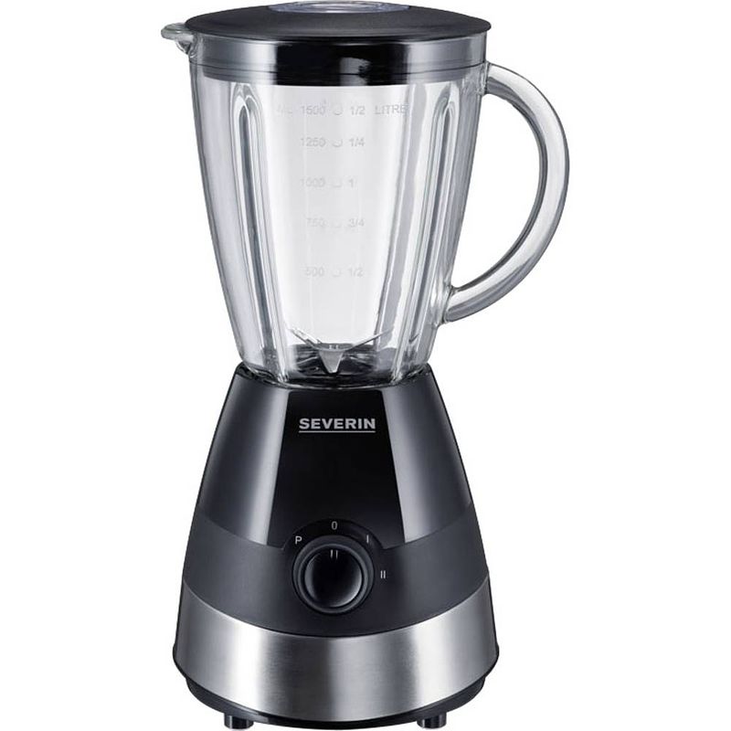 Foto van Severin sm 3718 blender 550 w rvs (geborsteld), zwart